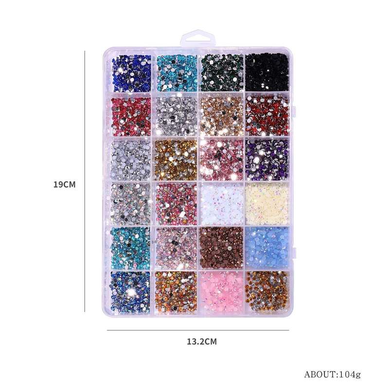 Resin 24 Grid fluorescent electroplating AB DIY 3500PCS
