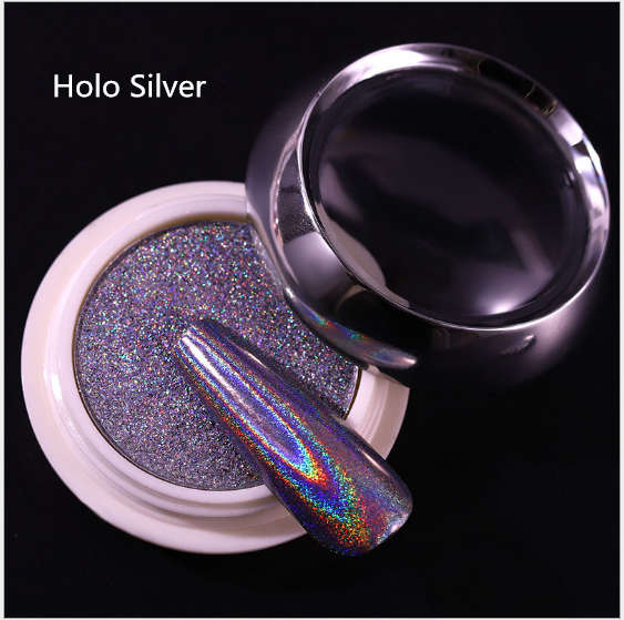 Magic Solid Holographic Mirror Powder 0.5g Holographic Silver