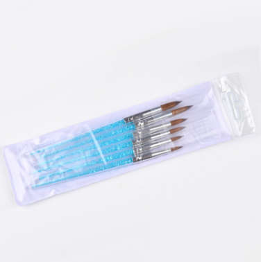 6pcs Blue Diamonds Acrylic Brush