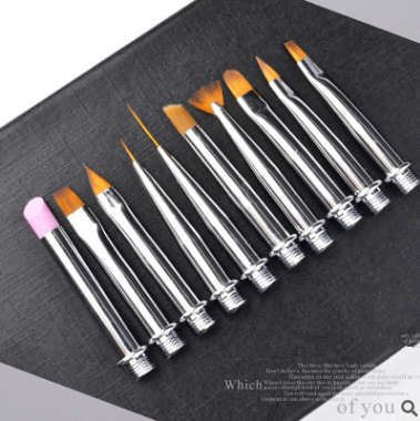 Slver Nail Painting Pen pull Set