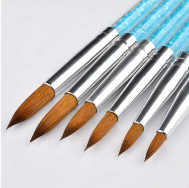 6pcs Blue Diamonds Acrylic Brush