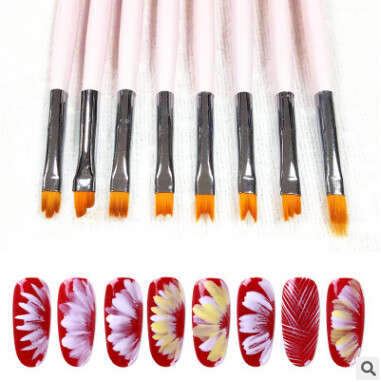 8pcs Pink Drawing brush