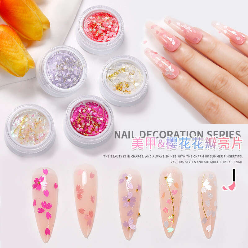 CHERRY BLOSSOMS NAIL DECORATION 5 COLOURS