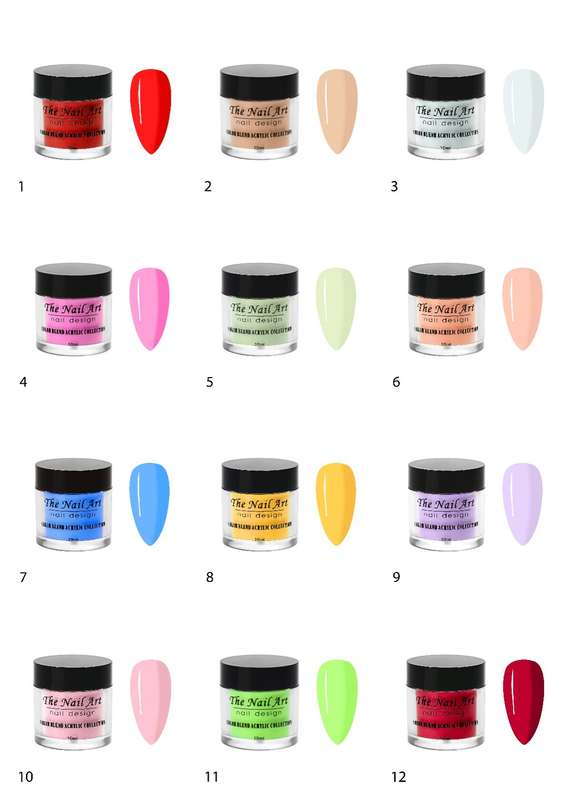 10ml Color Acrylic Powder message number