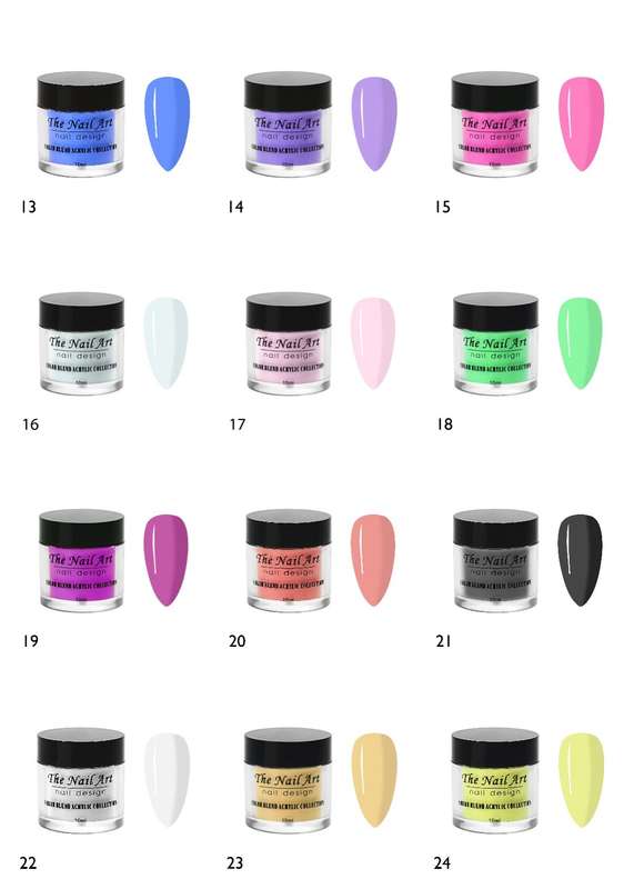 10ml Color Acrylic Powder message number