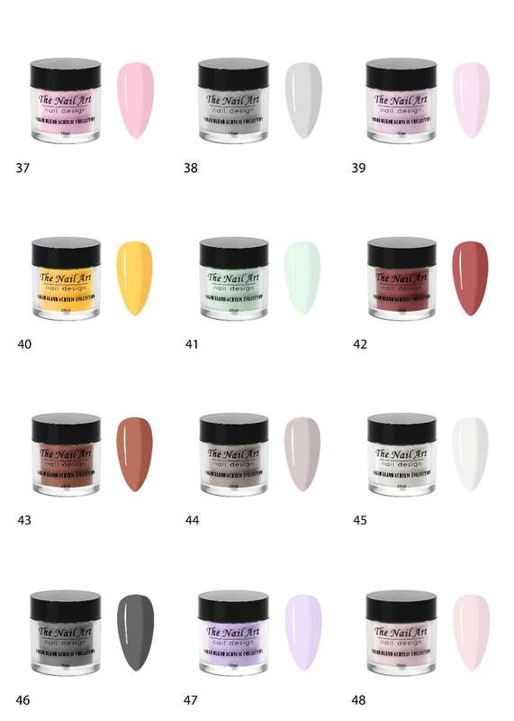10ml Color Acrylic Powder message number