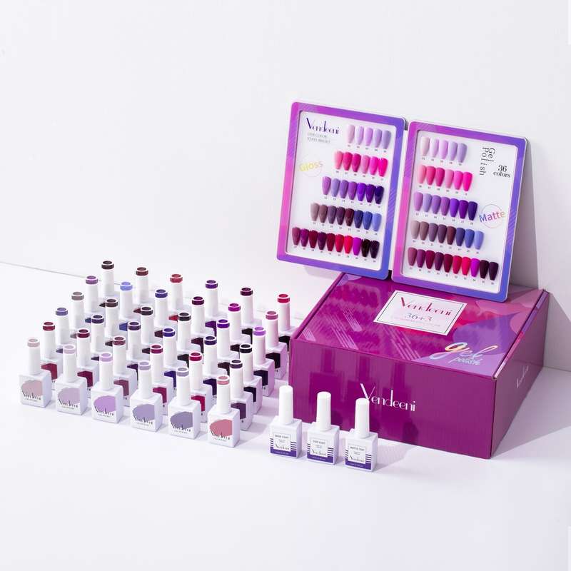 Vendeeni 36 Colors + 3 Gel with classic color chart Set 6