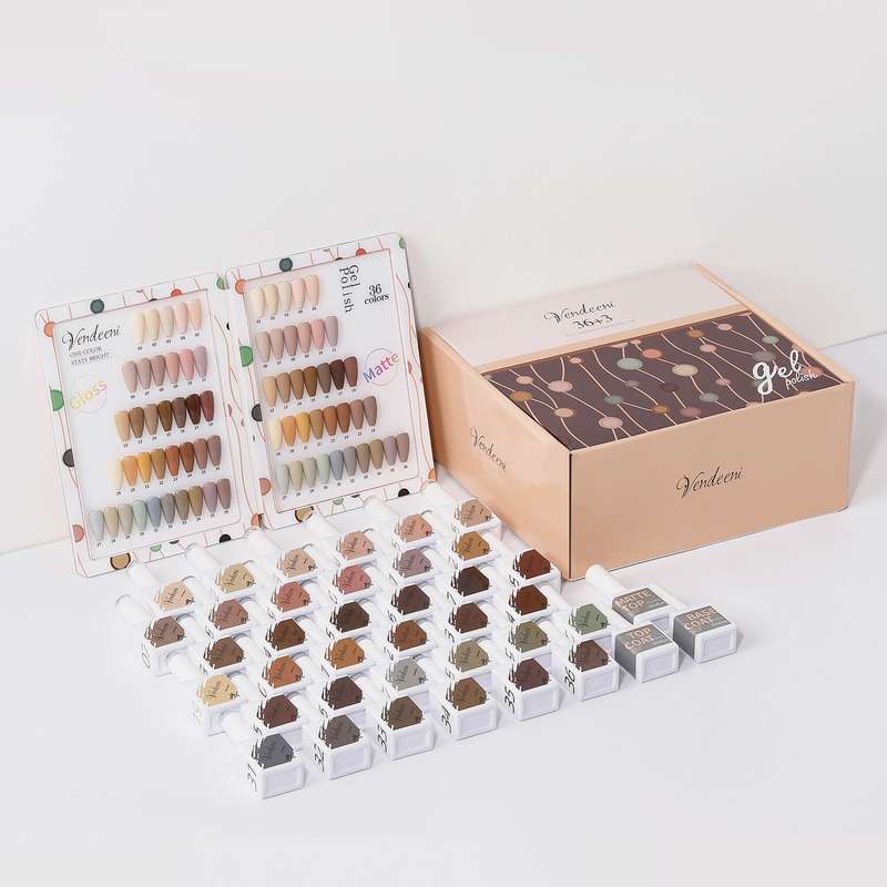 Vendeeni 36 Colors + 3 Gel with classic color chart Set 7
