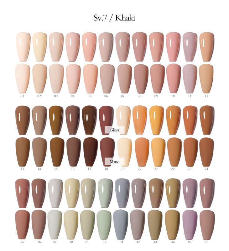 Vendeeni 36 Colors + 3 Gel with classic color chart Set 7