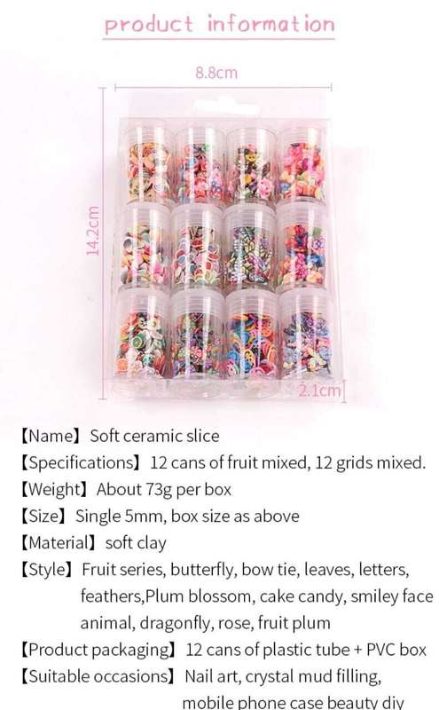 Nail Soft Clay Art mix