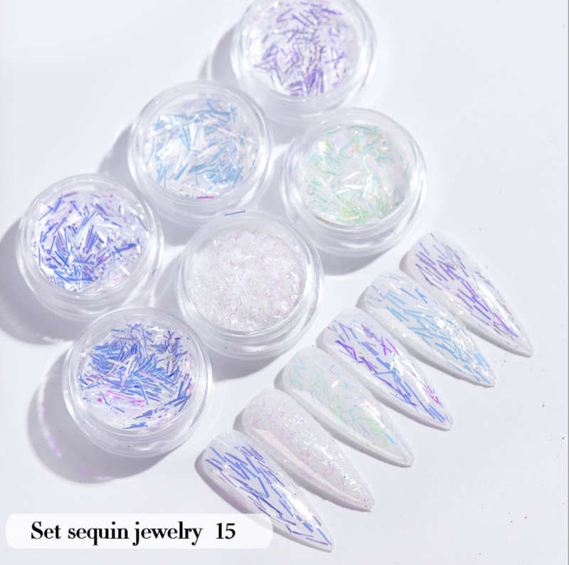 Charms 6 color's Sparkly Glitter set 15