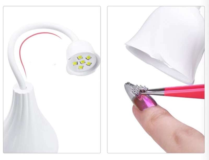 Rechargeable UV&LED Rose lamp 18W ( USB Cable ) pink