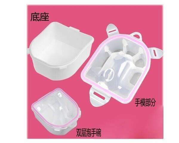 Double-deck plastic Manicure Soak Bowl/nail polish remover bowl