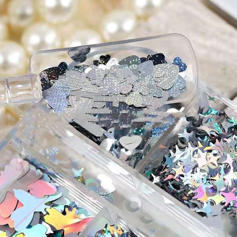 12 Grid Laser Nail Decoration
