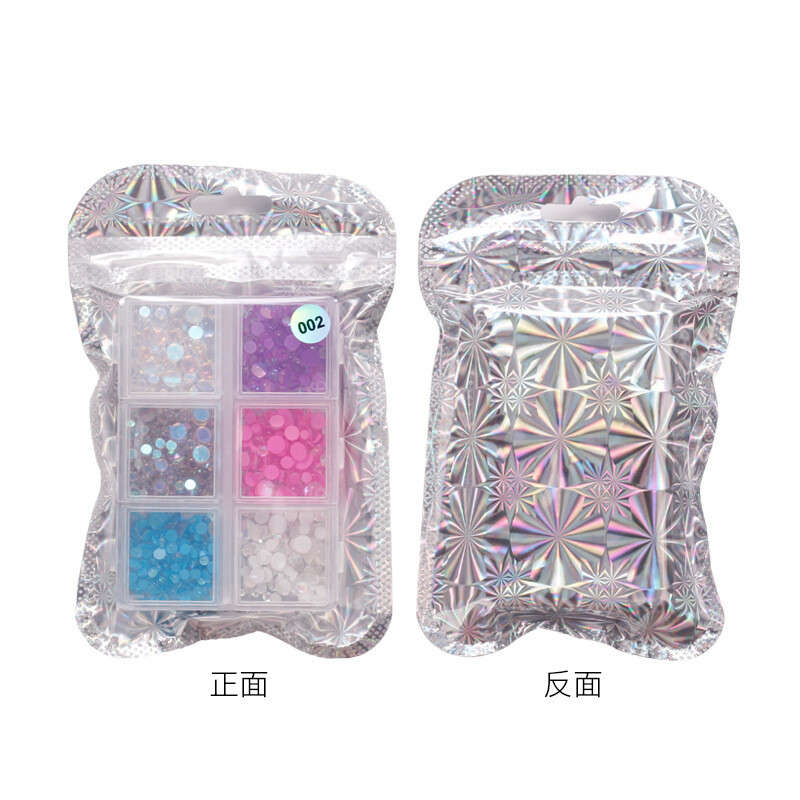 Resin Mermaid Candy Round Flat Bottom Nail Decoration-1