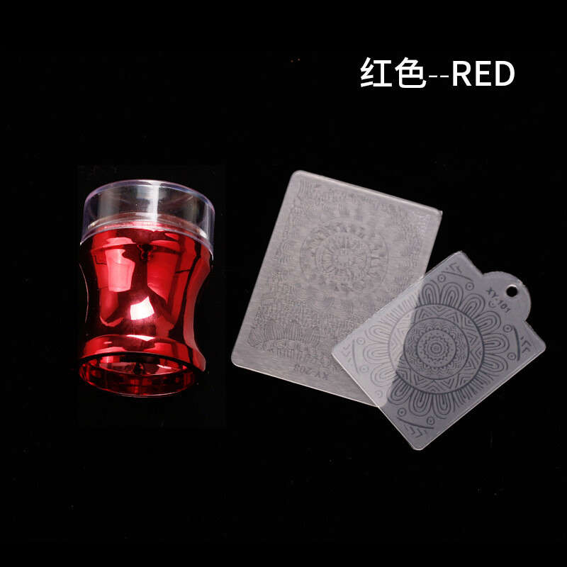 Platinum Silicone Stamper + 2 Scrapes 3.8cm with cover message number color