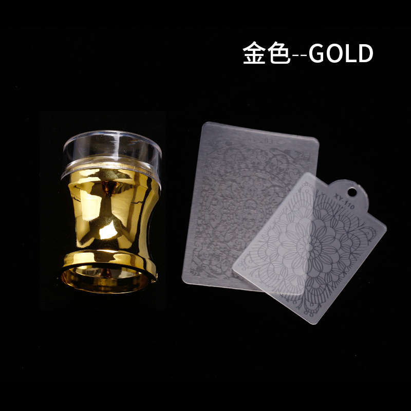Platinum Silicone Stamper + 2 Scrapes 3.8cm with cover message number color