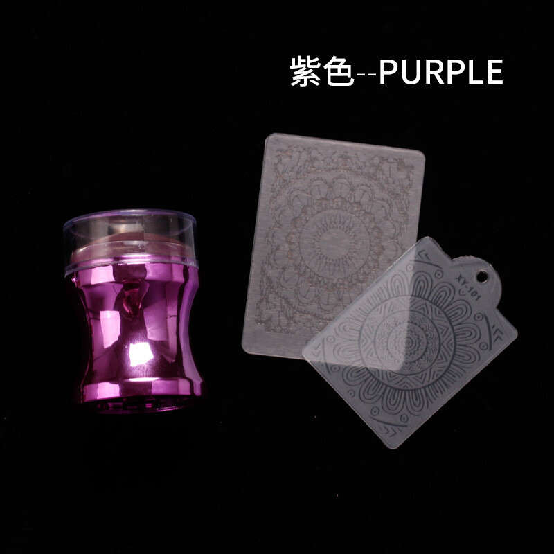 Platinum Silicone Stamper + 2 Scrapes 3.8cm with cover message number color