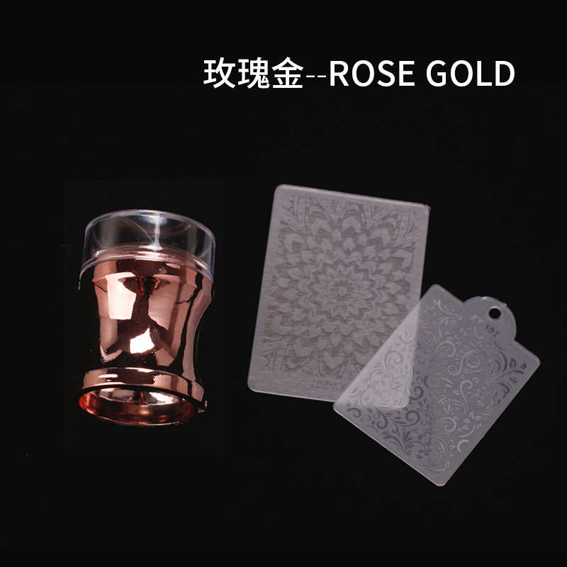 Platinum Silicone Stamper + 2 Scrapes 3.8cm with cover message number color