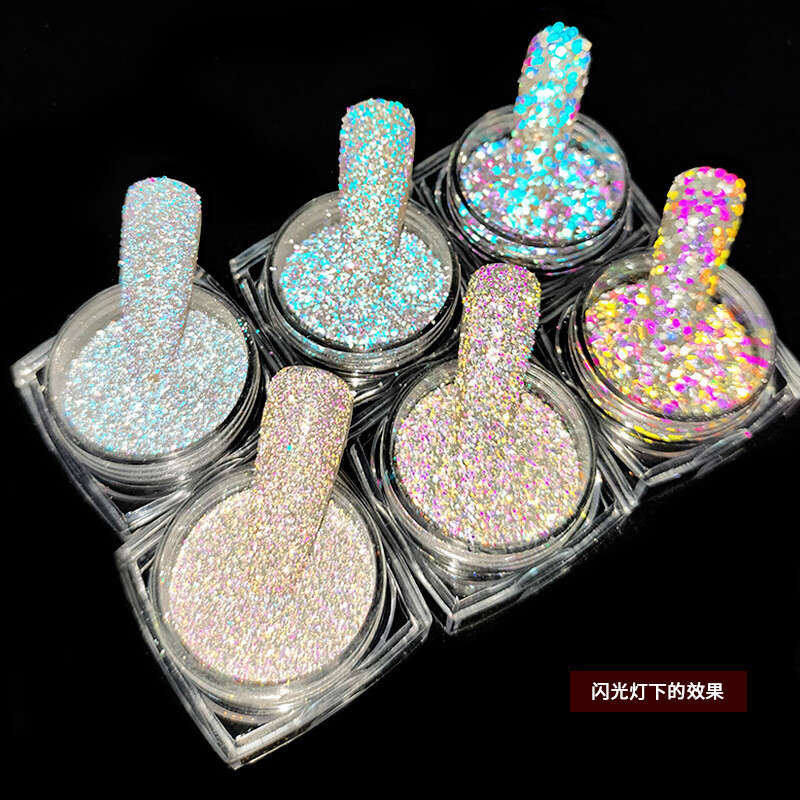 Diamond Chipping Reflective Disco Glitter 6pcs