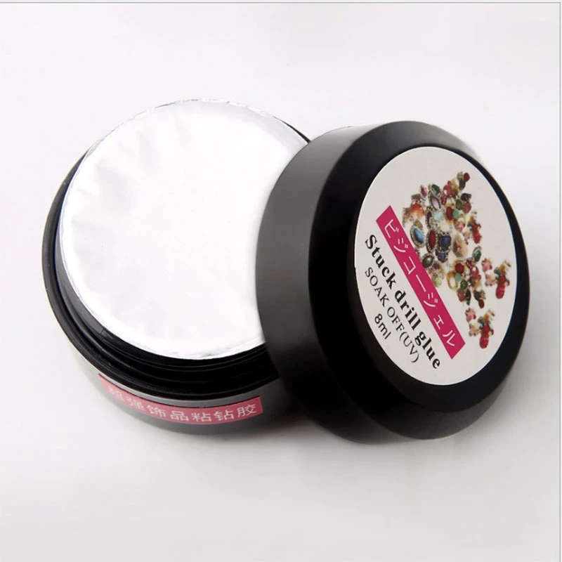 Nail Art Rhinestone Glue Transparent DIY Sticky Lasting UV Gel Jewelry Stuck Drill Glue Decoration T