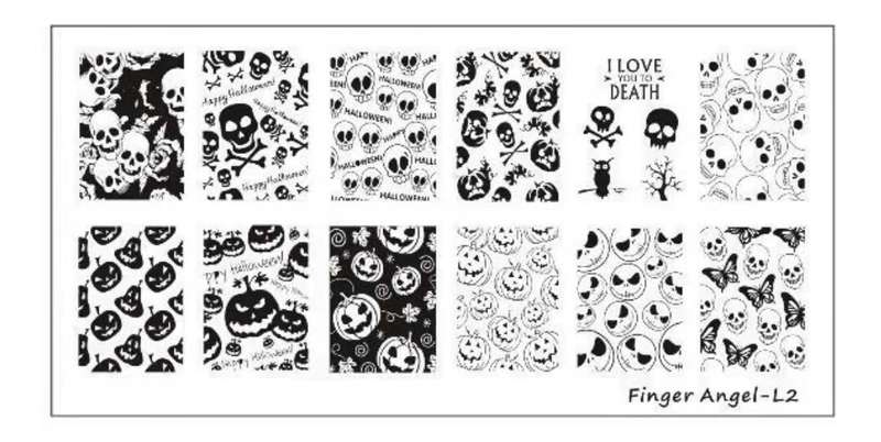 Nail Stamping Metal Plate - Finger Angel L ( Halloween ) message number