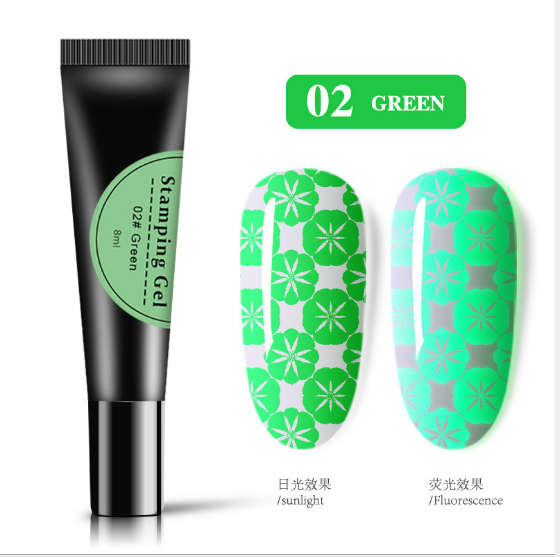 Glow in the dark Stamping Gel 8ml message number
