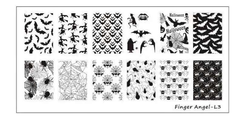 Nail Stamping Metal Plate - Finger Angel L ( Halloween ) message number