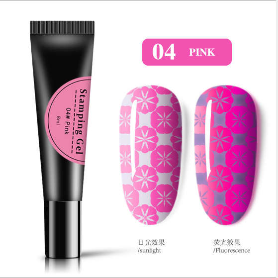 Glow in the dark Stamping Gel 8ml message number