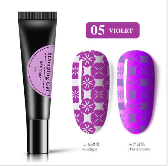 Glow in the dark Stamping Gel 8ml message number