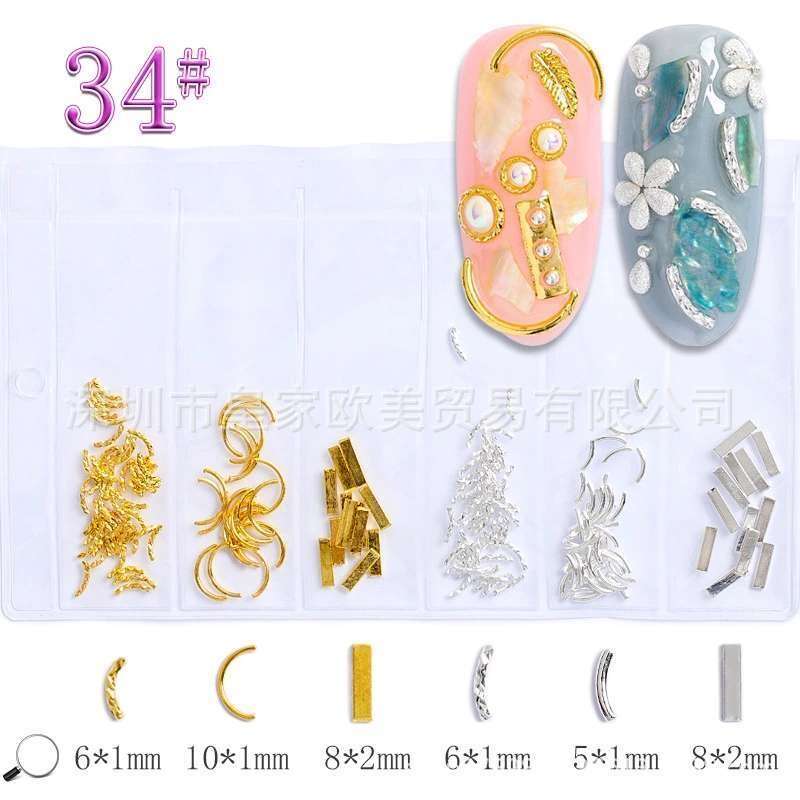6 Grids Metal Rhinestone message number