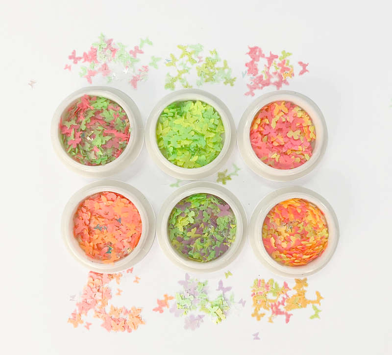 6pcs Butterfly Rainbow