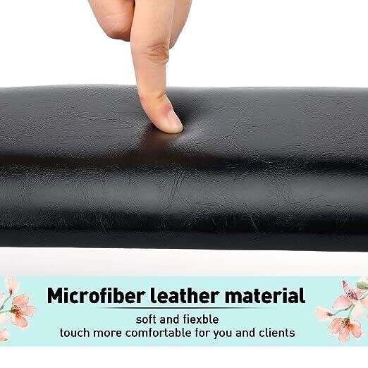 Nail Arm Rest for Acrylic Nails, Microfiber Leather Nail Hand Rest Cushion for Nails, message color
