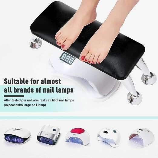 Nail Arm Rest for Acrylic Nails, Microfiber Leather Nail Hand Rest Cushion for Nails, message color