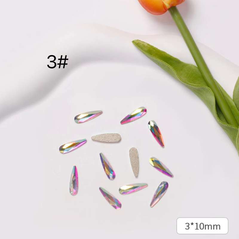 AB Flat Bottom Rhinestone 20pcs/pack -   3#