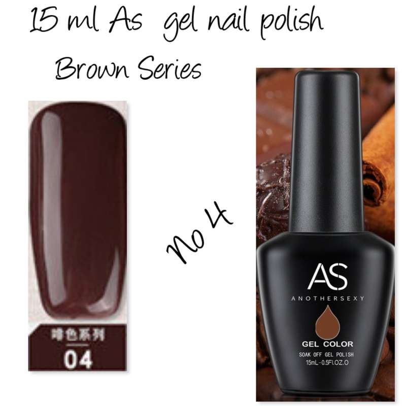 AS UV/LED Gel Polish 15ml - Brown   no 4