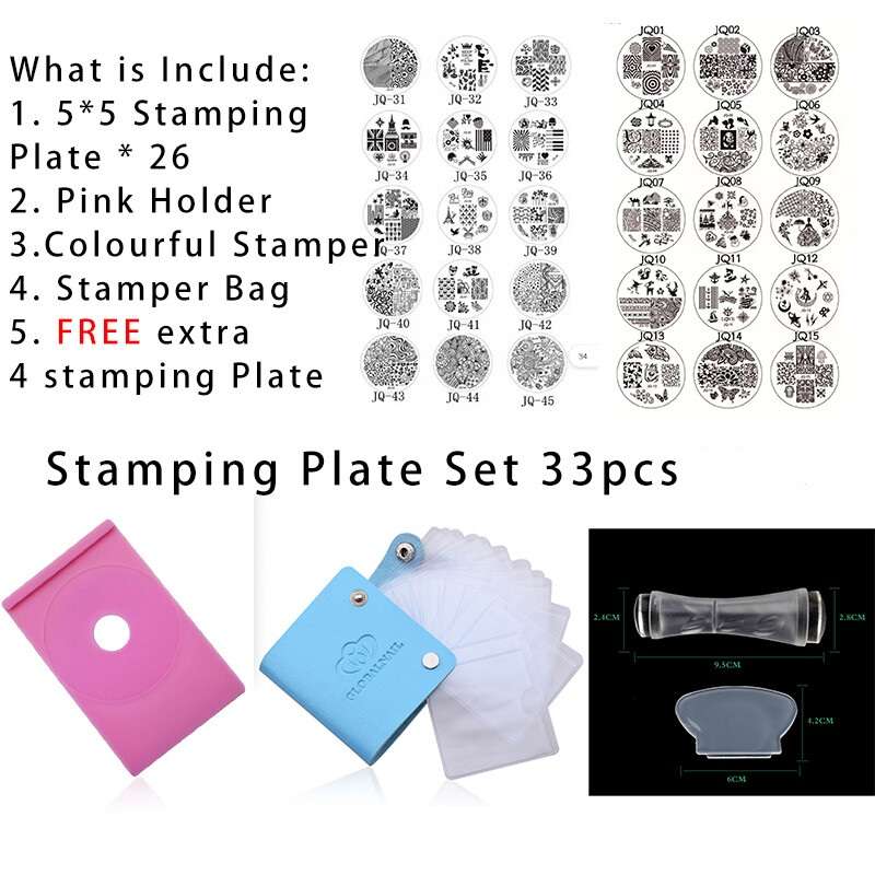 Clearance Sale - Stamping Plate Set 33pcs