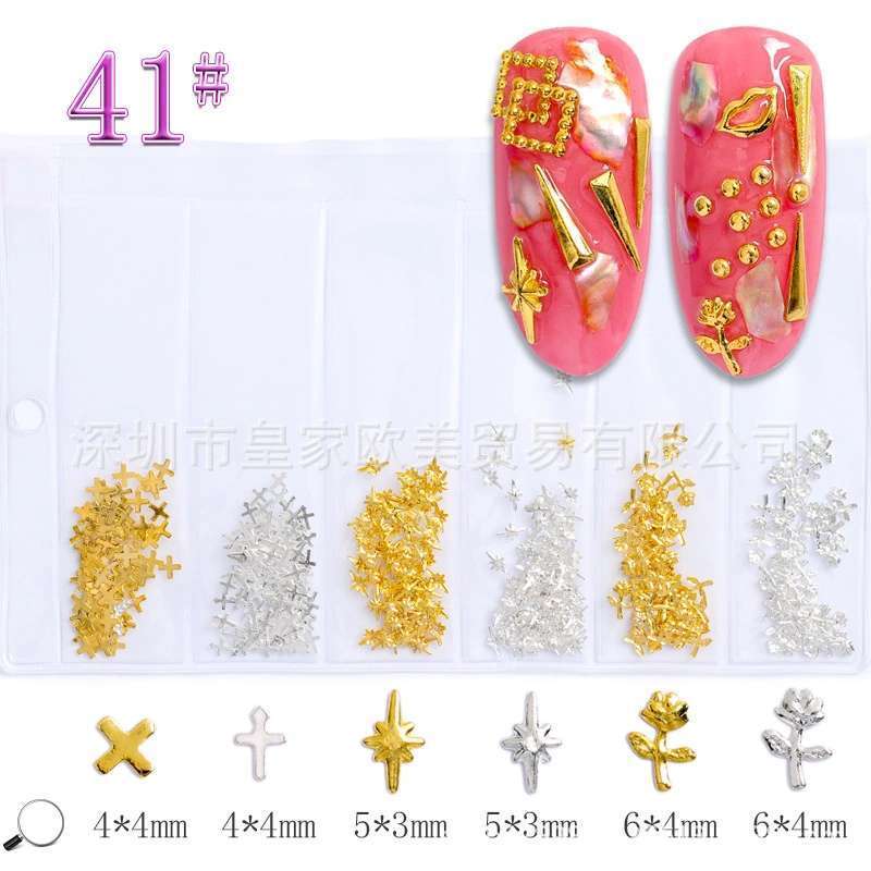 6 Grids Metal Rhinestone message number