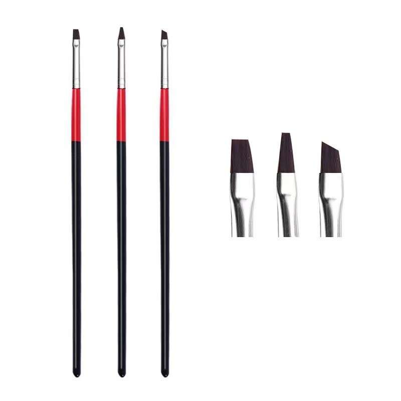 3pcs Manicure Brush - Black/Pink
