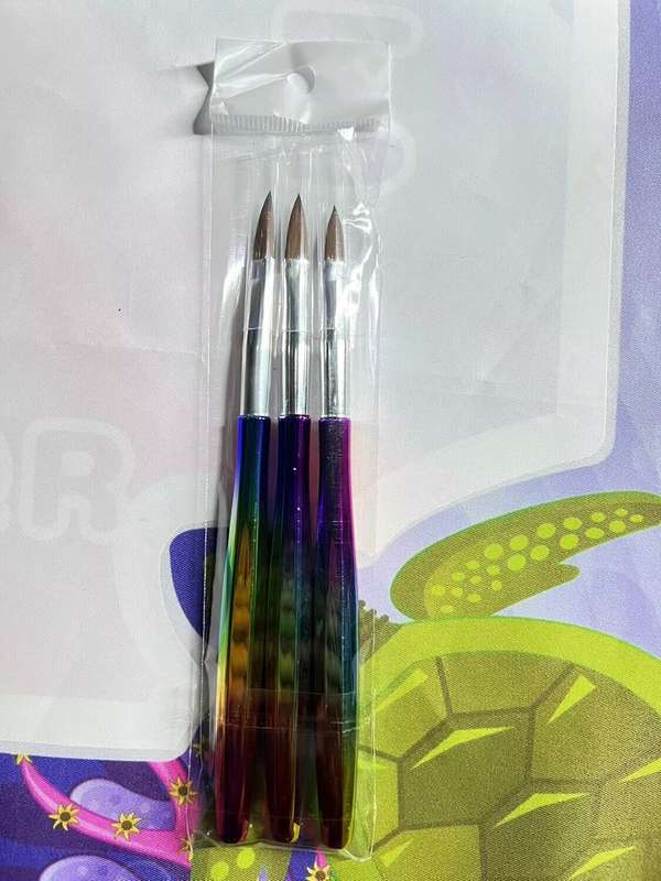 3pcs Dazzling Colours Acrylic Brush Set