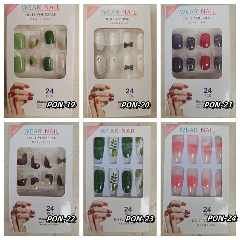 Press On Nails 24pcs  message number of box