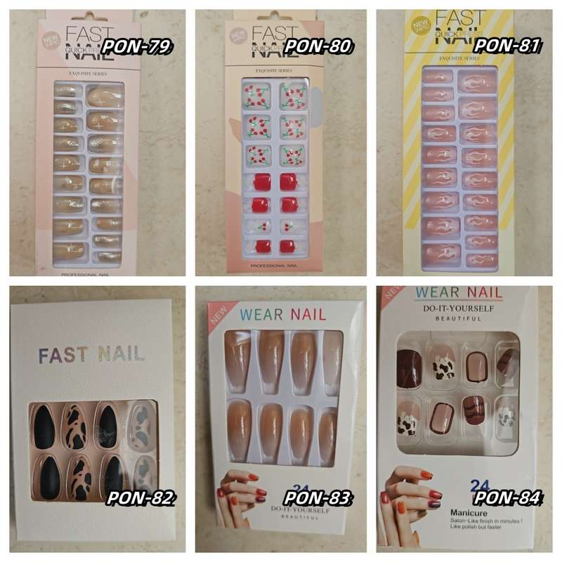 Press On Nails 24pcs  message number of box