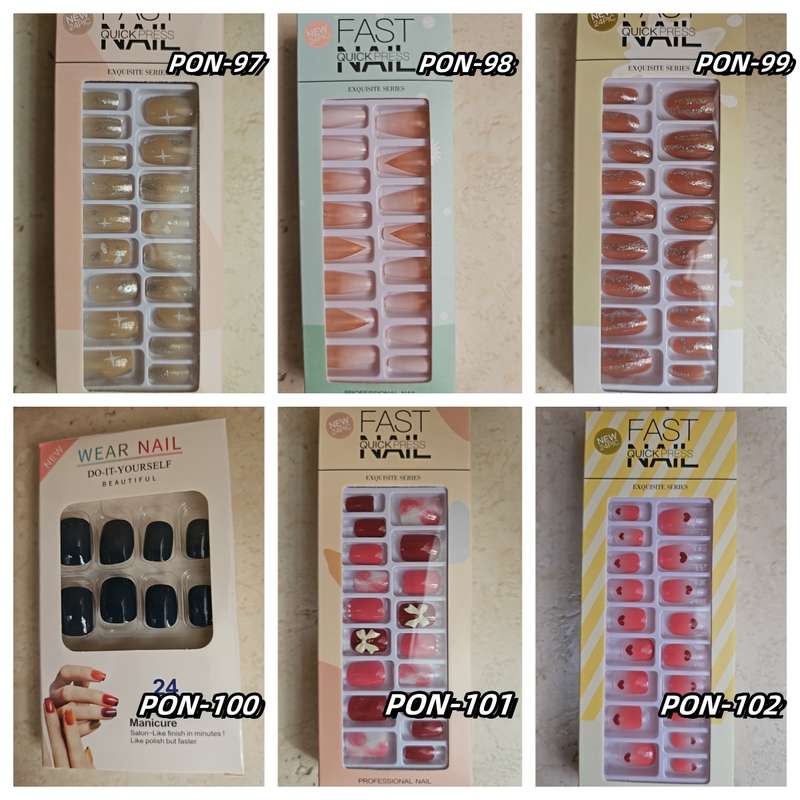 Press On Nails 24pcs  message number of box