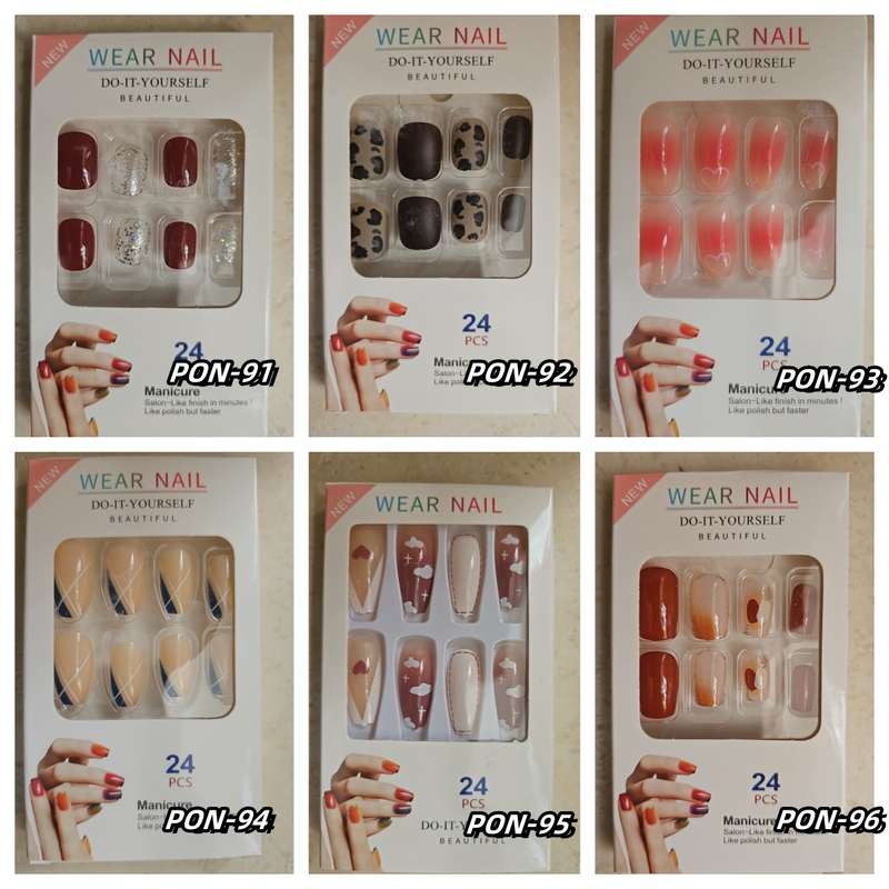 Press On Nails 24pcs  message number of box