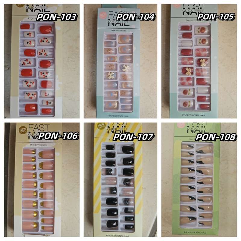 Press On Nails 24pcs  message number of box