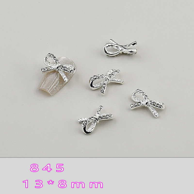 TTS Bowtie Alloy Nail Rhinestone 5pcs -    845