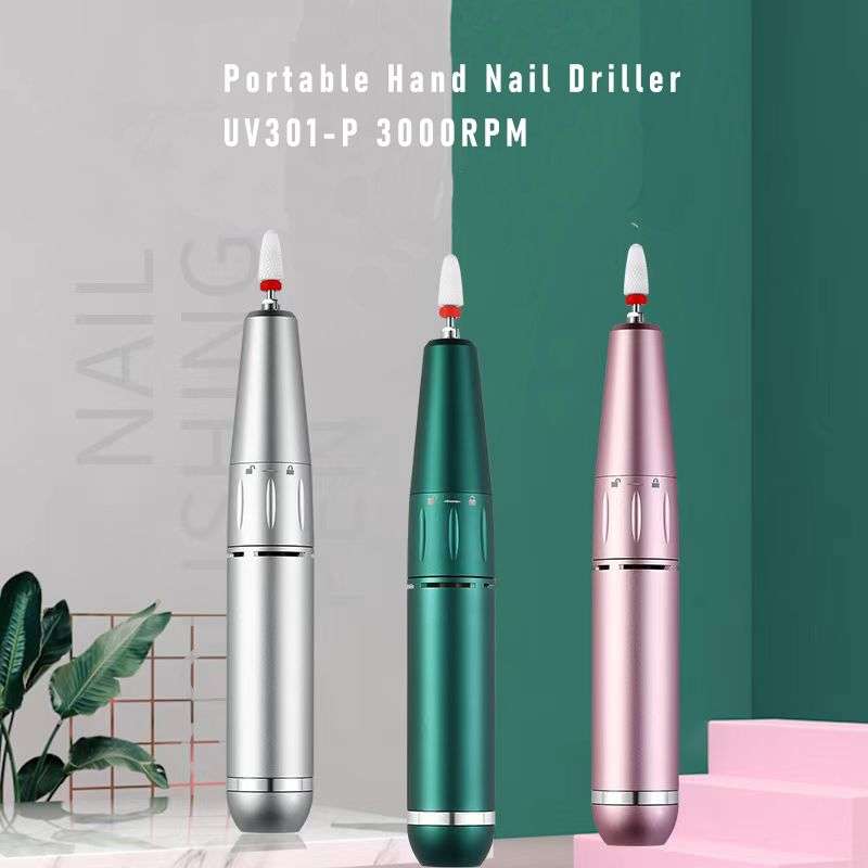 Portable Hand Nail Polish Drill UV301-P 30000RPM USB Cable only silver