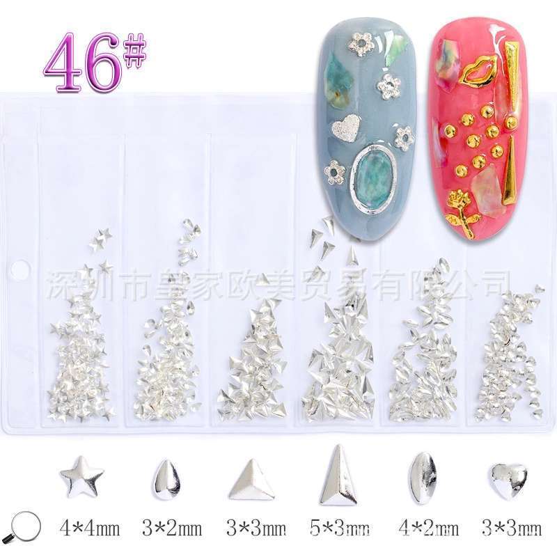 6 Grids Metal Rhinestone message number