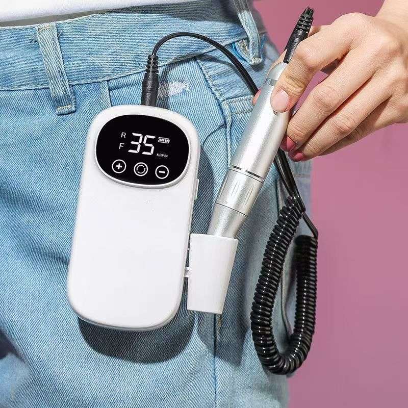 Portable Rechargeable Cordless Nail Drill Machine UV312 35000rpm PINK