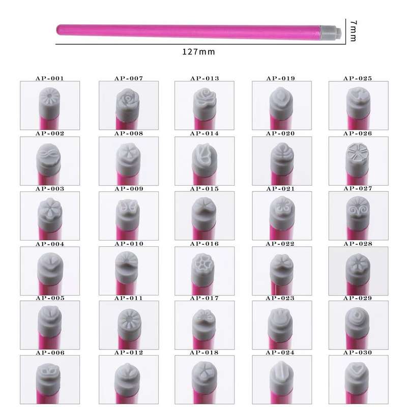 Silicon Nail Art Stamp Pen MESSAGE STAMP PEN NUMBER